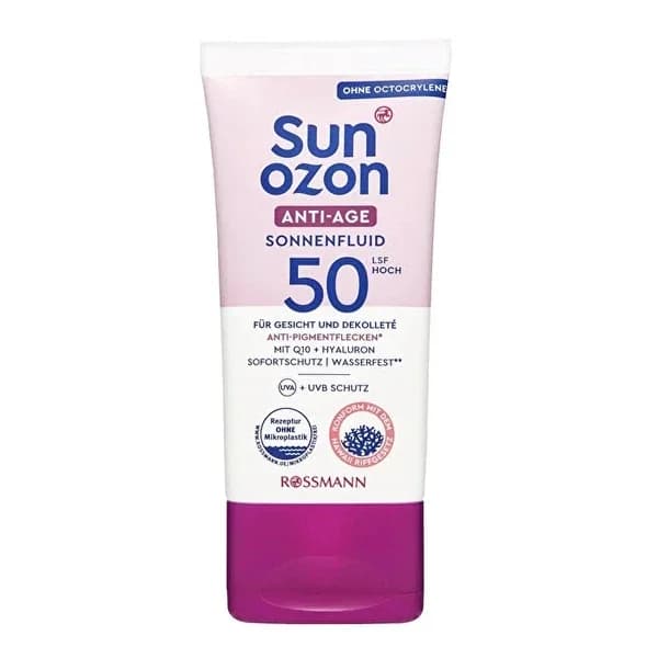 Sunozon كريم صنوزون الواقي من الشمس للوجه، مضاد للشيخوخة، بعامل حماية 50، 50 مل