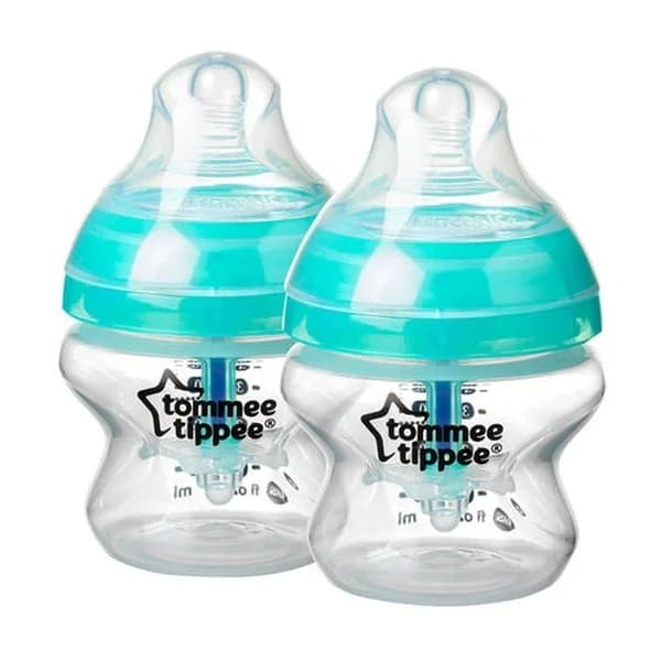 Tommee Tippee زجاجة رضاعة تومي تيبي المتطورة المضادة للمغص، 2 × 150 مل