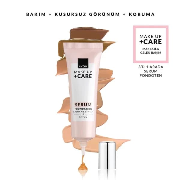 Avon سيروم أساس أفون ميك أب + كير بعامل حماية من الشمس 30، 245 ن
