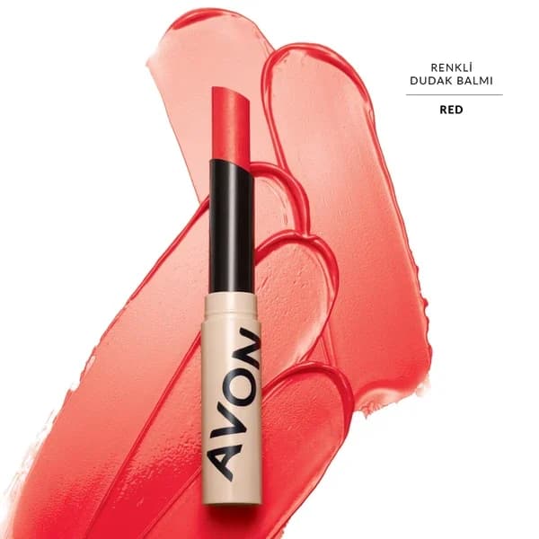 Avon مرطب شفاه ملون من افون باللون الأحمر
