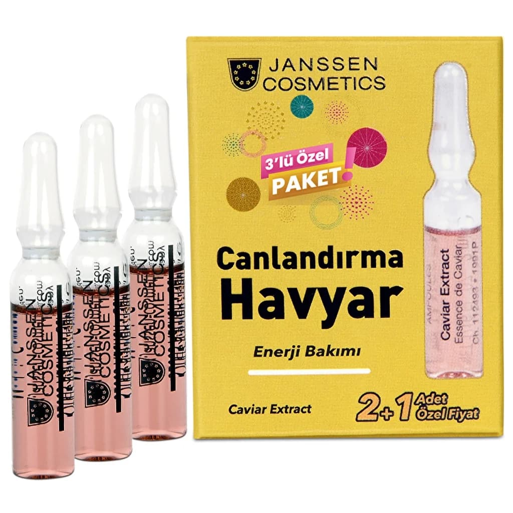Janssen Cosmetics مجموعة أمبولات الكافيار من جانسن كوزمتكس عبوة من 3 قطع