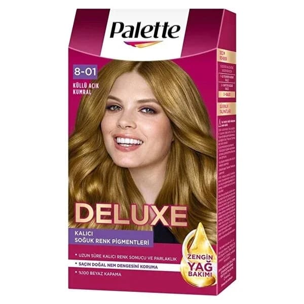 Palette صبغة شعر باليت ديلوكس أشقر رمادي فاتح رقم: 8-01 50 مل