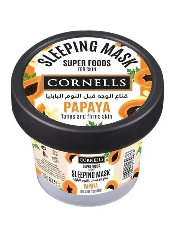 Cornells superfoods قناع الوجه قبل النوم بالبابايا ، 100 جرام  كورنيلز
