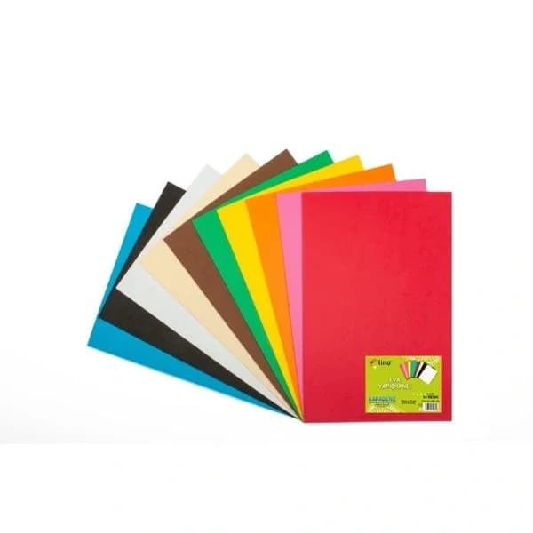 Lino لينو إيفا 20 × 30 سم 10 ألوان لاصق 2 مم عبوة من 10 قطع