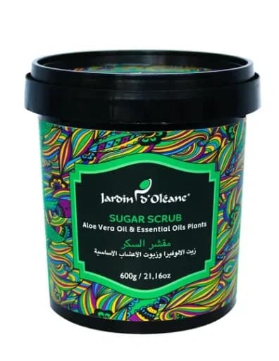 Jardin Oleane مقشر سكر بخلاصة زيت الألوفيرا وزيوت الاعشاب الاساسية من جاردن اوليان جرام
