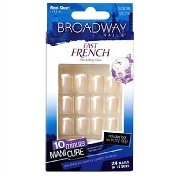 Broadway مجموعة برودواي سينسير فاست فرنش للأظافر مانيكير سهل وأنيق