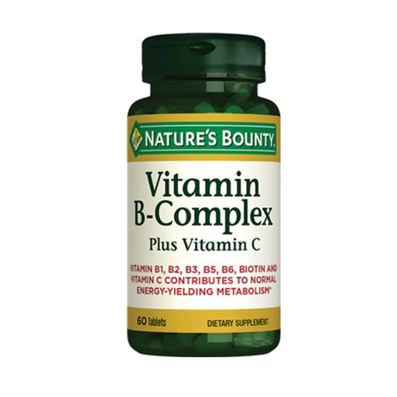 مكمل غذائي فيتامين ب المركب بلس 60 قرص من ناتشرز باونتي Nature's Bounty