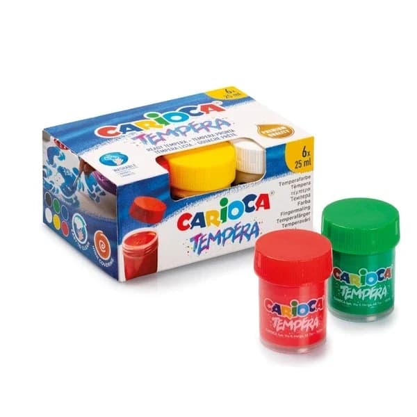 Carioca مجموعة ألوان مائية تمبرا قابلة للغسل من كاريوكا ٦ × ٢٥ مل