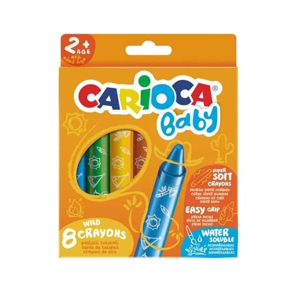Carioca أقلام تلوين كاريوكا للأطفال 8 عبوات (عمر سنتين فما فوق)