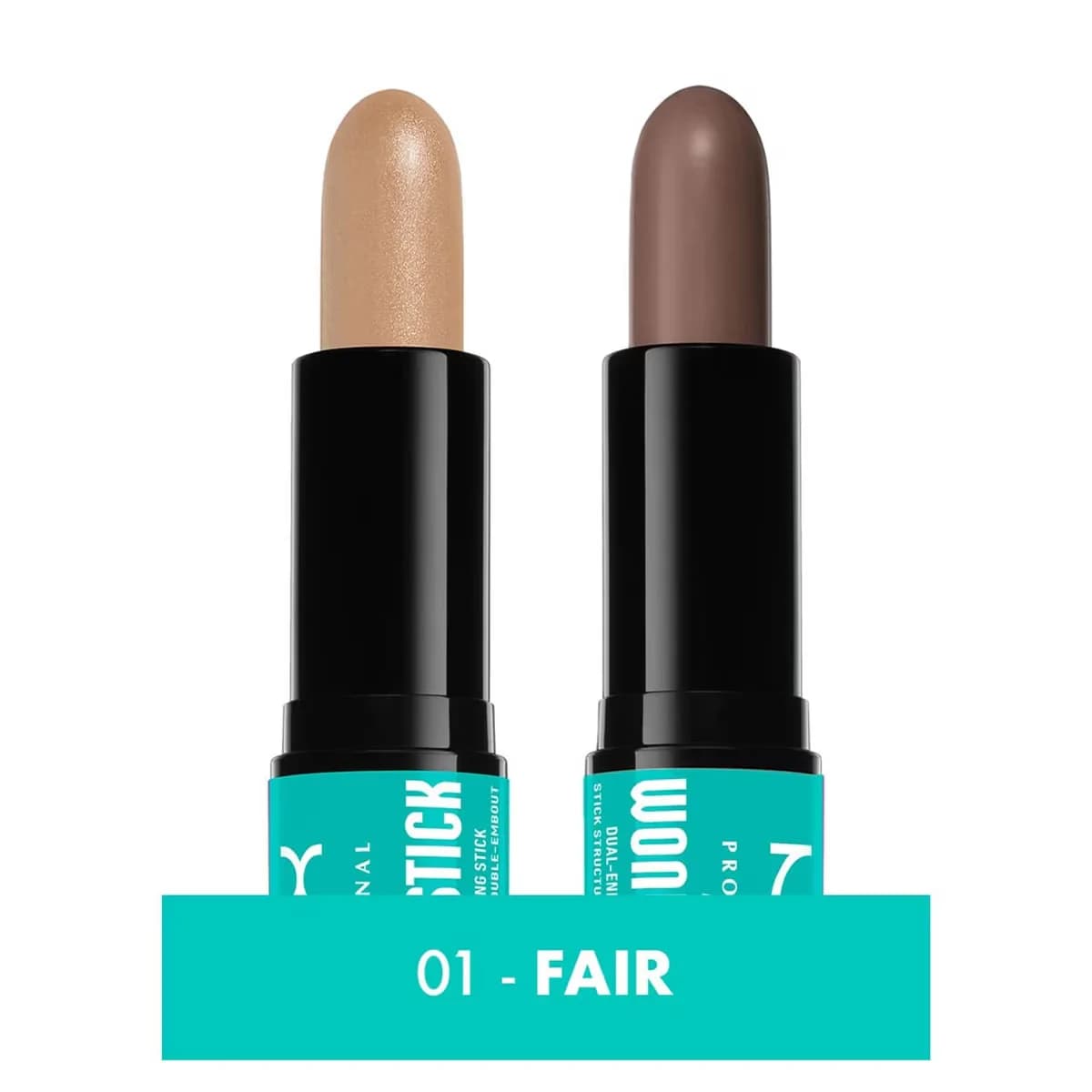 NYX عصا مكياج احترافية من نيكس، كريم كونتور وهايلايتر مزدوج الأطراف، لون فاتح