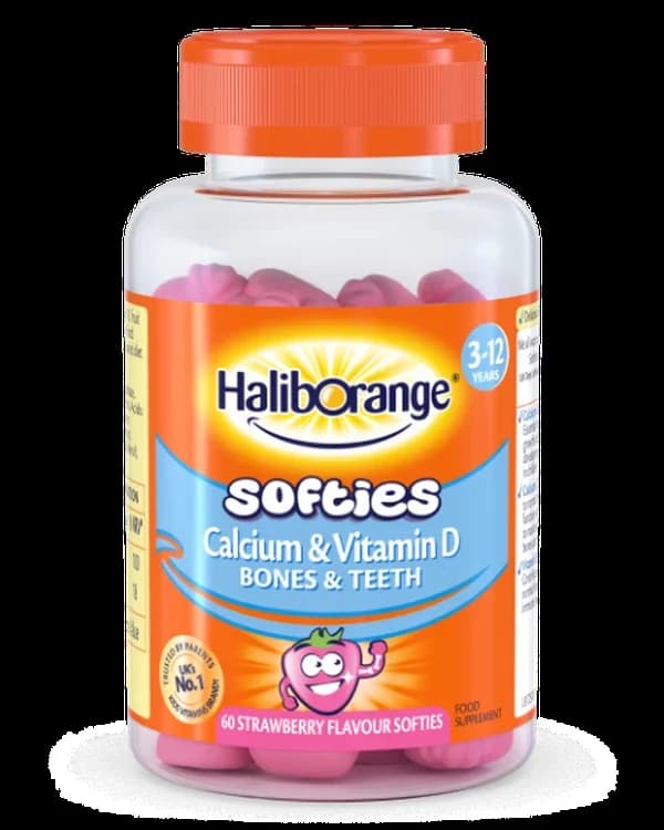 Haliborange هاليبورانج سوفتيز كالسيوم وفيتامين د، 60 قرصًا للمضغ