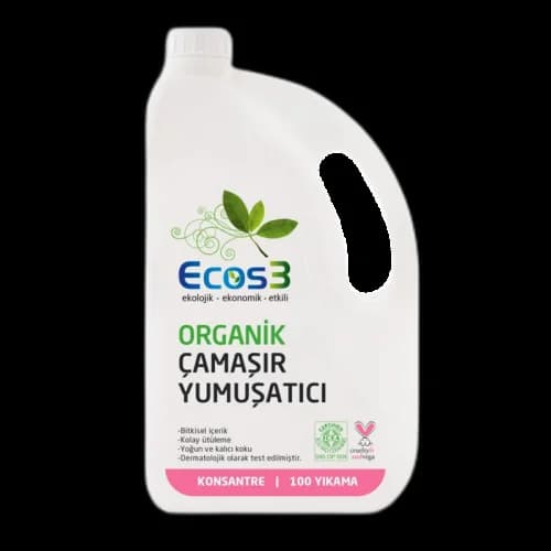Ecos3 منعم الأقمشة العضوي إيكوس3، سعة 2500 مل 100 غسلة، صديق للبيئة