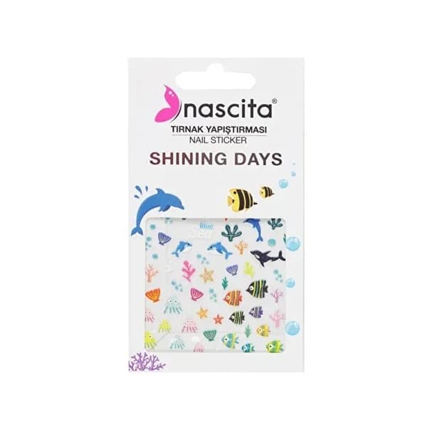 Nascita ملصق أظافر ناسيتا أزرق البحر قطعة واحدة