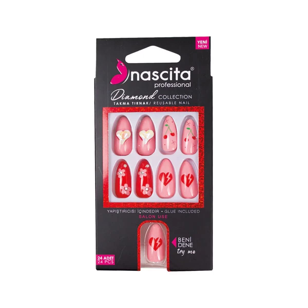 أظافر صناعية حجرية 24 قطعة S260 من ناسيتا Nascita