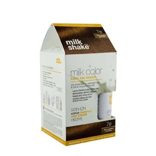 Milk Shake صبغة شعر دائمة بلون الحليب ميلك شيك 7 إي أشقر متوسط ​​غريب هدية رغوية