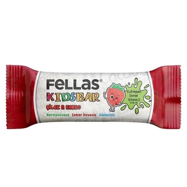 Fellas حلوى فيلاس للأطفال بنكهة الفواكه الفراولة والكاكاو ٢٨ غرام