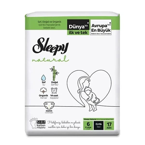 حفاضات سليبي بيبي حجم 6 XL 17 قطعة Sleepy Baby