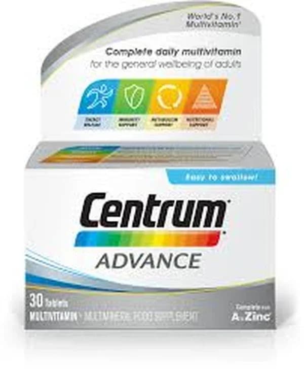Centrum سنتروم أدفانس متعدد الفيتامينات والمعادن 30 قرصًا