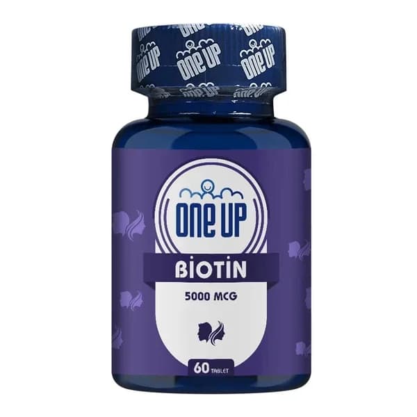 One up وان أب بيوتين 5000 ميكروجرام 60 قرصًا