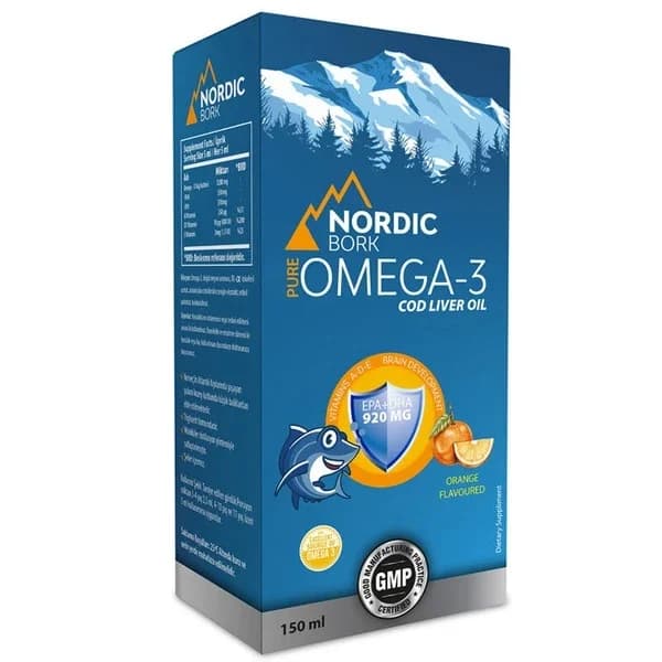 Nordic شراب نورديك بورك أوميجا 3 المكمل الغذائي 150 مل