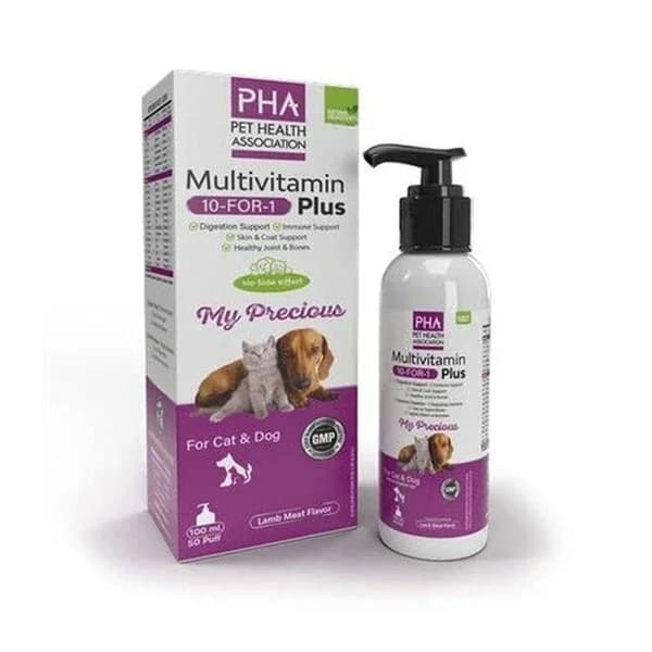 PHA-Pet Health Association فيتامينات متعددة ١٠ في ١ لصحة الحيوانات الأليفة من بي إتش إيه للكلاب والقطط ١٠٠ مل