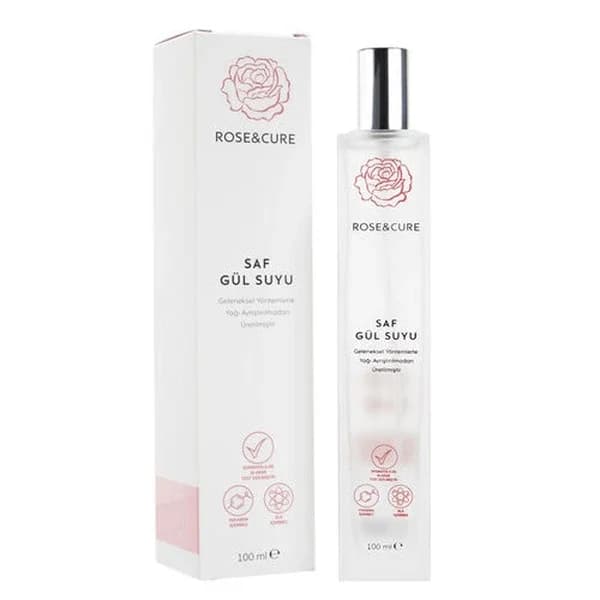 RoseAndCure ماء الورد الطبيعي روز آند كيور 100 مل خلاصة مرطبة نقية