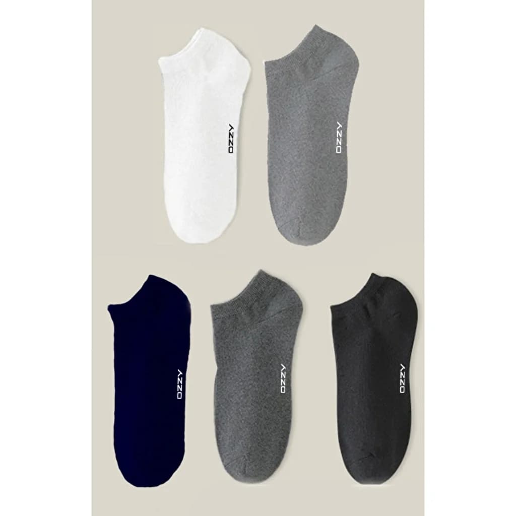 Ozzy Socks جوارب أوزي سوكس النسائية عبوة من 5 جوارب قطنية بدون درزات للكاحل ملونة مقاس 36/40