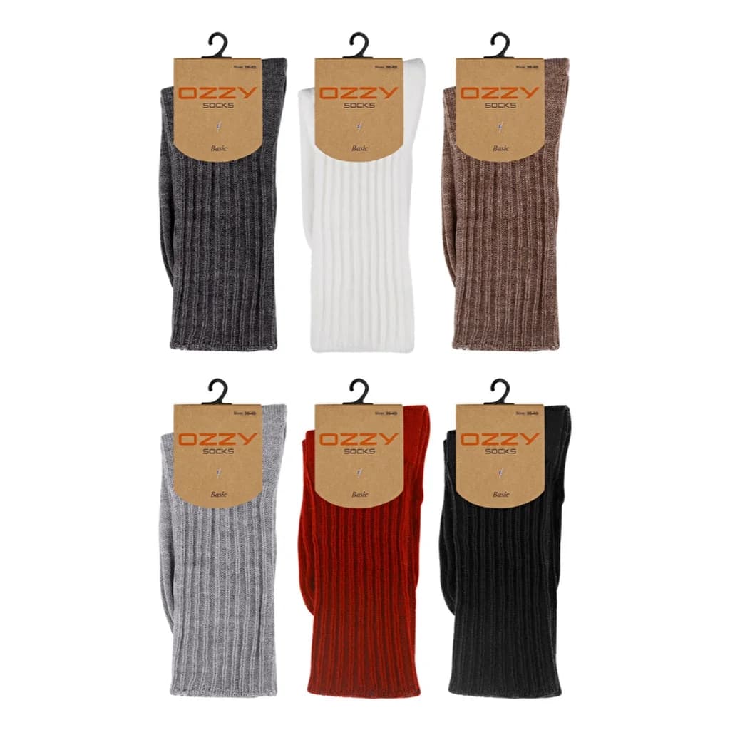 جوارب النوم النسائية 6 قطع من أوزي سوكس صوف لون 1 36/40 Ozzy Socks
