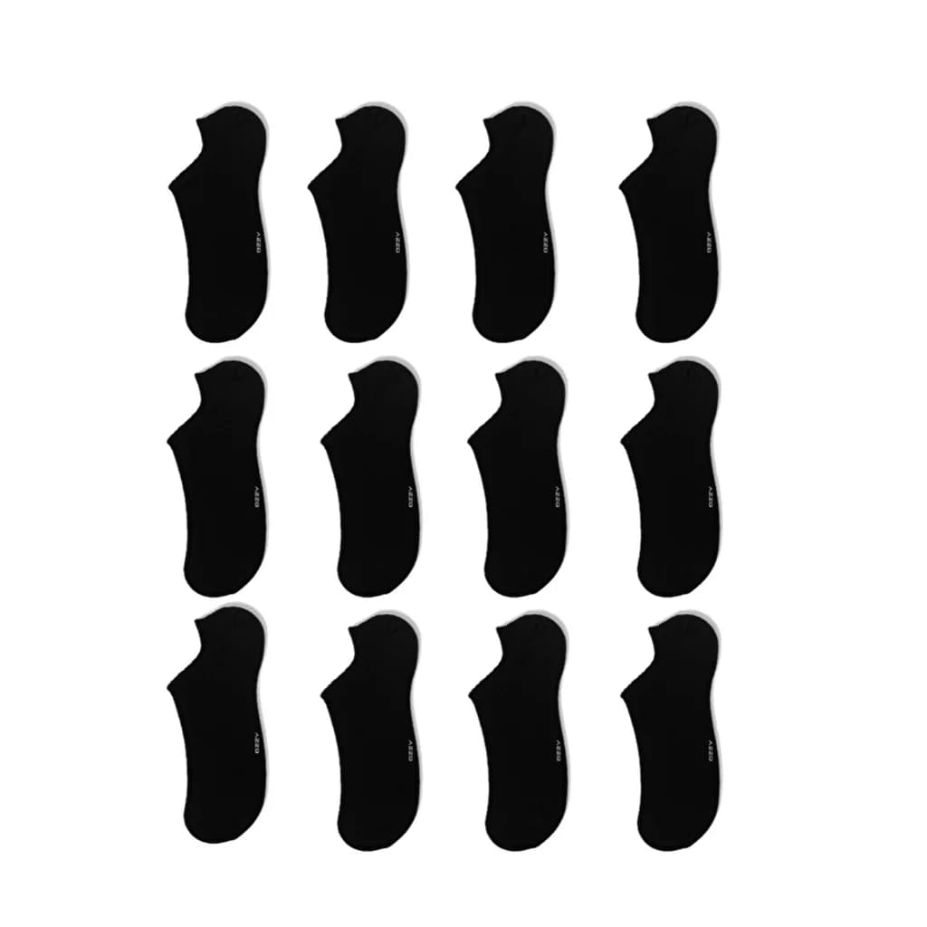 جوارب نسائية بدون seams من أوزي سوكس 12 قطعة باللون الأسود مقاس 36/40 Ozzy Socks