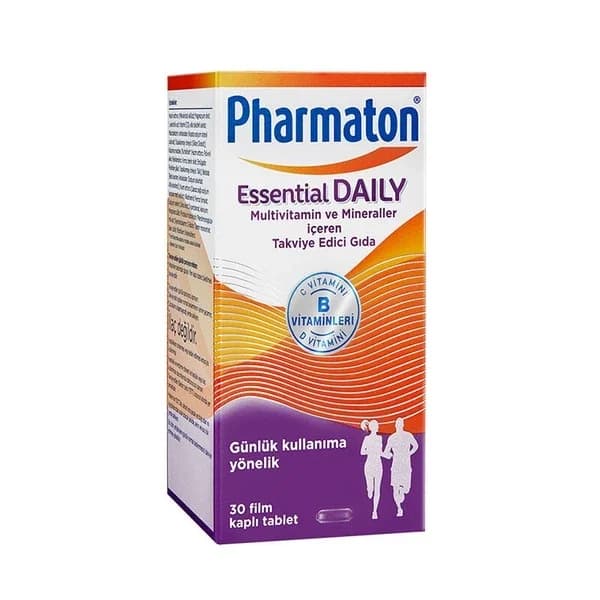 Pharmaton مكمل غذائي أساسي يومي من فارماتون، 30 قرصًا مغلفًا بغشاء رقيق