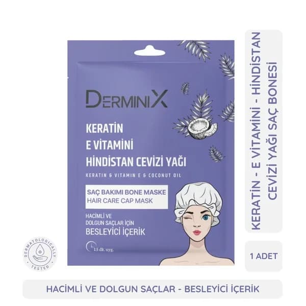 قناع العناية بالشعر بالكيراتين وفيتامين E 50 جرام من درمينكس Derminix