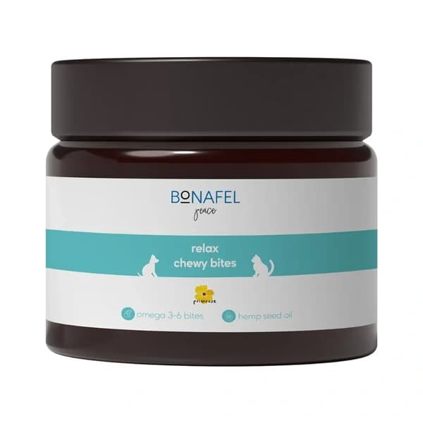 Bonafel أقراص بونافيل المهدئة للكلاب والقطط ٥٠ قرصًا من أوميغا ٣-٦