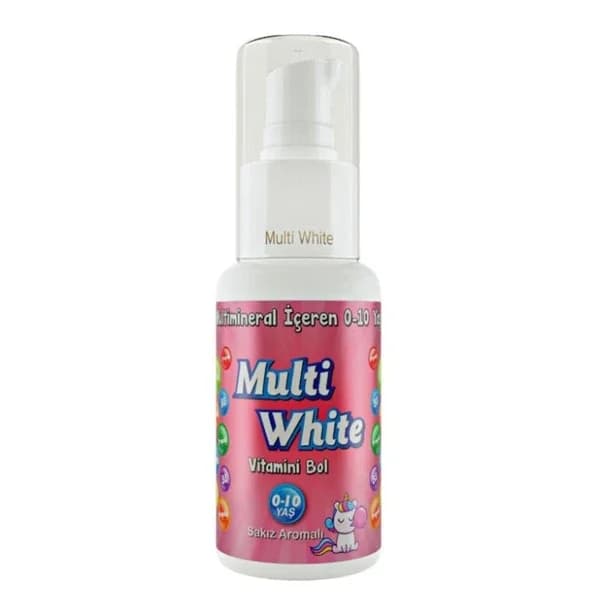 Multi White معجون أسنان متعدد الألوان بنكهة العلكة للأطفال 50 مل