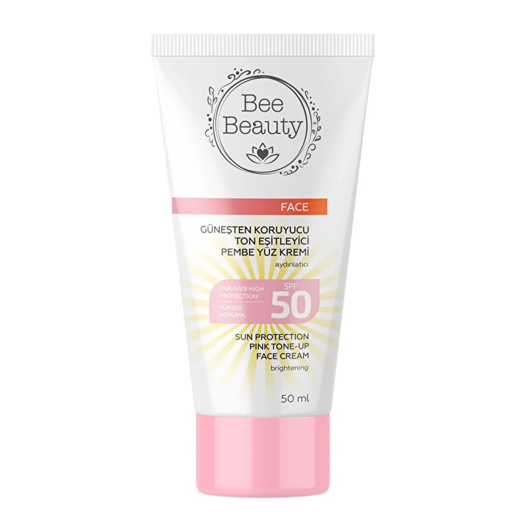 Bee Beauty كريم بي بيوتي للوجه الوردي الموحد للون البشرة والحماية من الشمس بعامل حماية 50، 50 مل