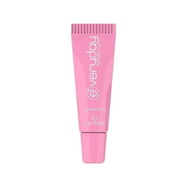 بلسم شفاه بالفراولة ثلاثي عناية مرطبة من إيفرداي بيوتي Everyday Beauty