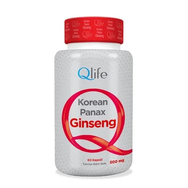 Qlife كبسولة باناكس الكورية من كيو لايف، مكمل غذائي يحتوي على الجينسنغ، 60 كبسولة