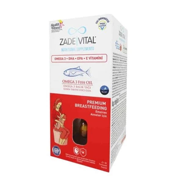 Zade Vital زيت السمك زيد فيتال أوميجا 3، 50 كبسولة طرية