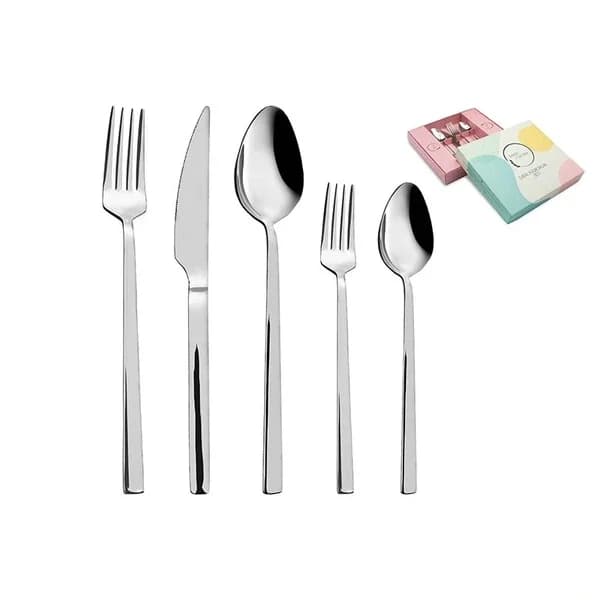 Luna Cucina مجموعة أدوات مائدة لونا كوتشينا ليا، 30 قطعة، آمنة للاستخدام في غسالة الأطباق