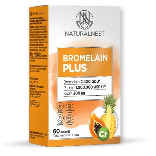 Naturalnest كبسولات بروميلين بلس من ناتشورال نيست، 60 كبسولة