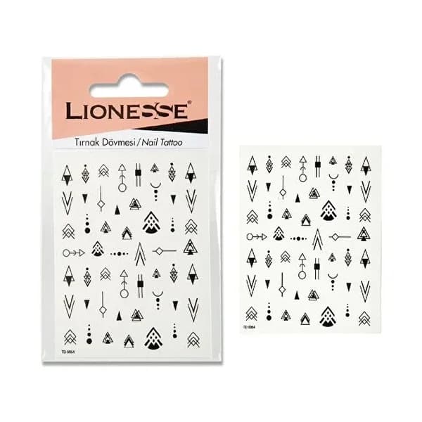 Lionesse وشم أظافر ليونيس تصميم فني لنقل الماء على الأظافر من قطعة واحدة