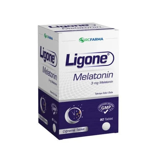 Ligone ليجون ميلاتونين ٣ ملغ، مُساعد على النوم ٩٠ قرصًا لنوم هانئ