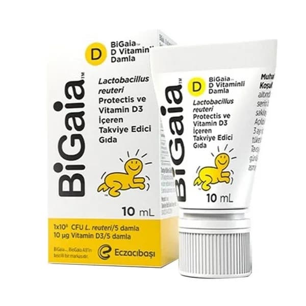 Bigaia قطرات بيجايا بروبيوتيك وفيتامين د 10 مل