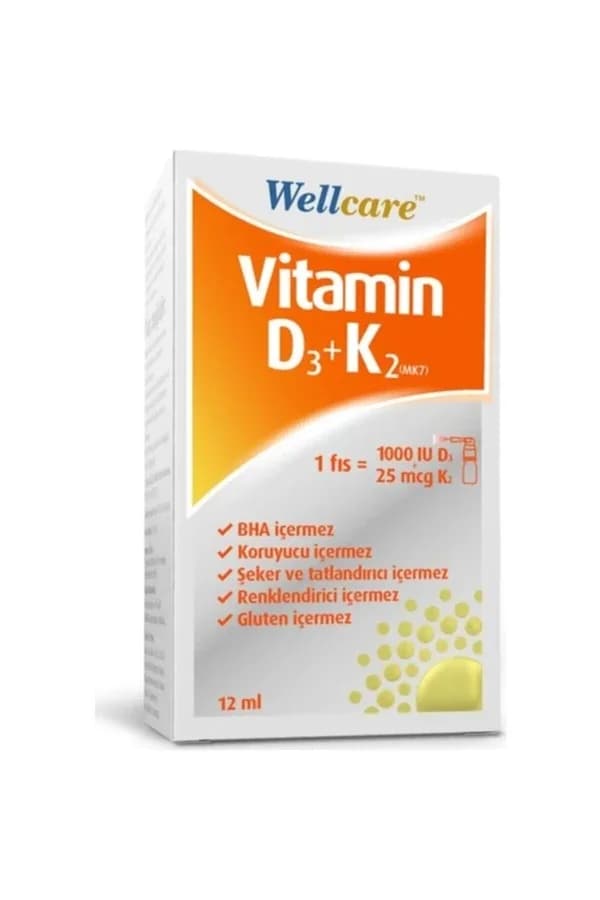 Wellcare ويلكير ويلكير فيتامين د3 ك2 12 مل
