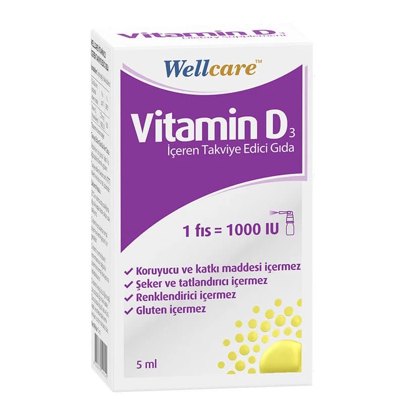Wellcare بخاخ مكمل غذائي ويلكير فيتامين د3 1000 وحدة دولية 5 مل