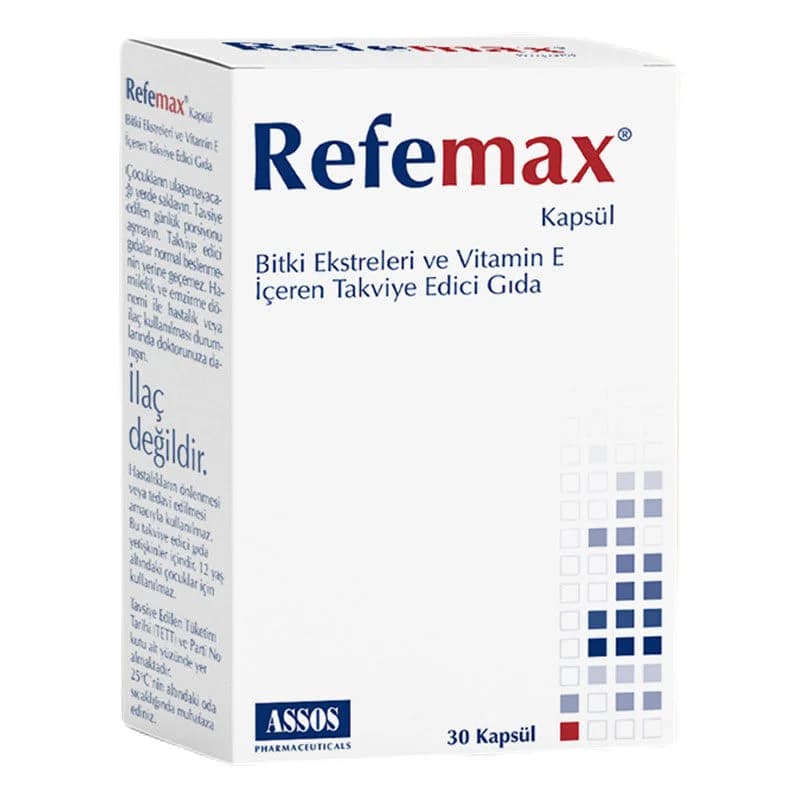 Refemax مكمل غذائي يحتوي على مستخلصات نباتية من ريفاماكس، 30 كبسولة
