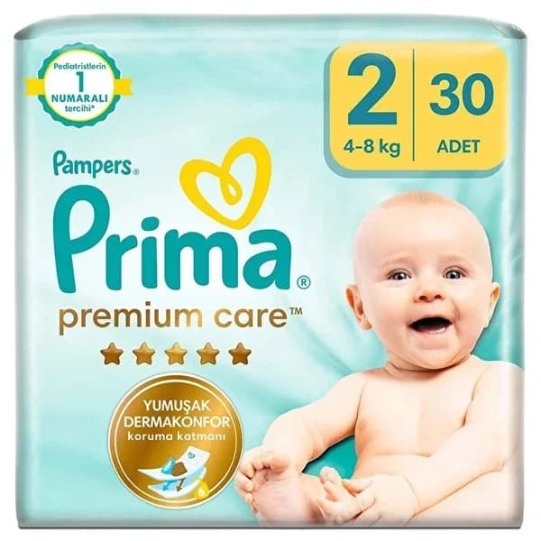 Prima حفاضات بريما بيبي للعناية المميزة مقاس 2 متوسط ​​37 قطعة