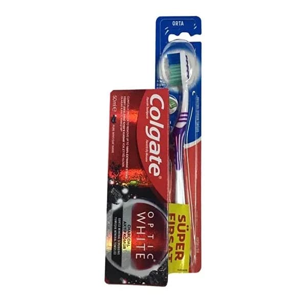 Colgate معجون أسنان كولجيت إكسترا كلين، فرشاة أسنان فردية، 50 مل
