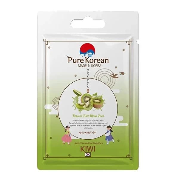 Pure Korean قناع الكيوي الكوري الخالص متعدد الفيتامينات، قطعة واحدة