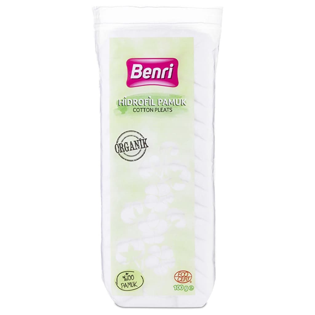 Benri Organic Hydrophilic Cotton - 100g Eco-Friendly & Soft