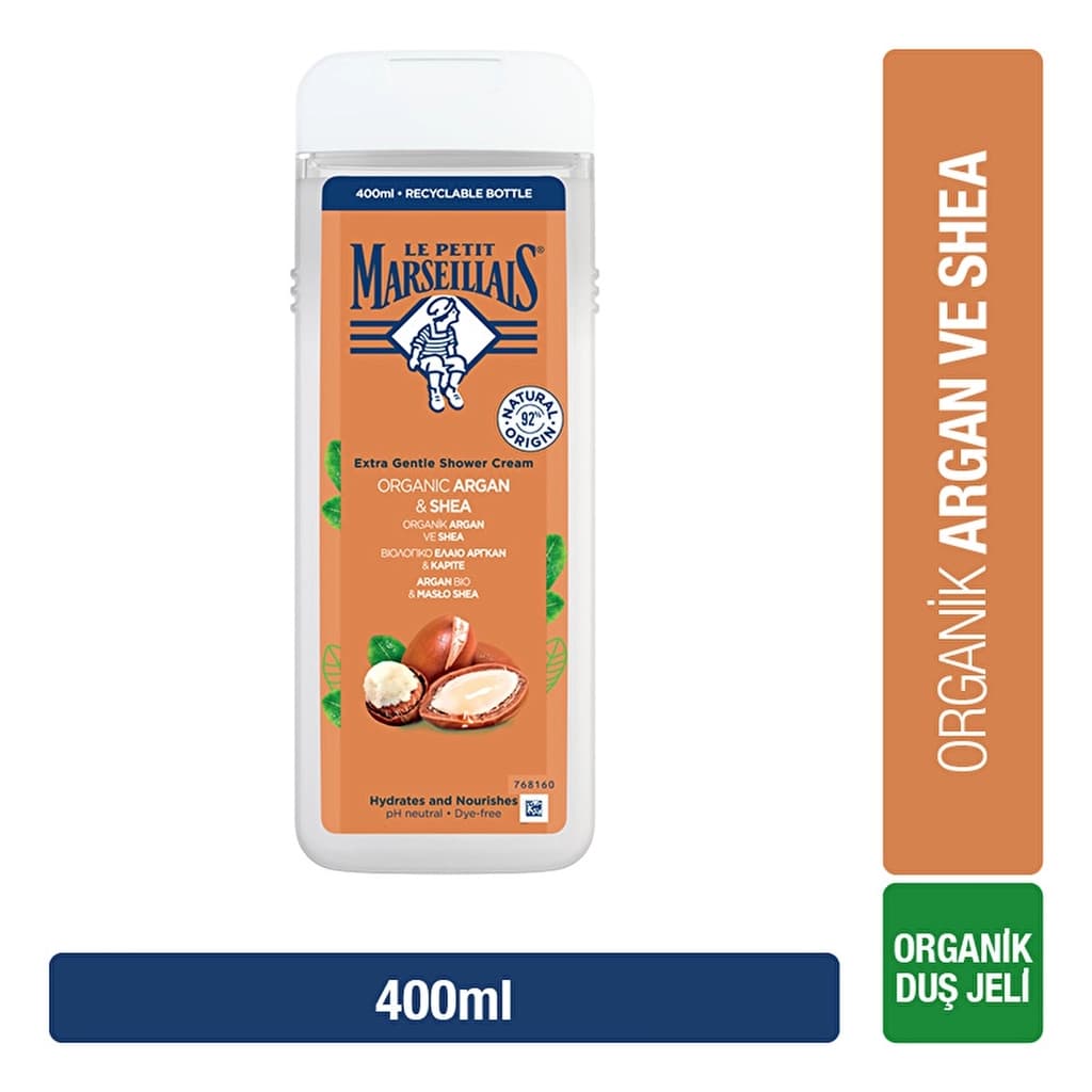 Le Petit Marseillais Shower Gel Organic Argan & Shea 400 ml